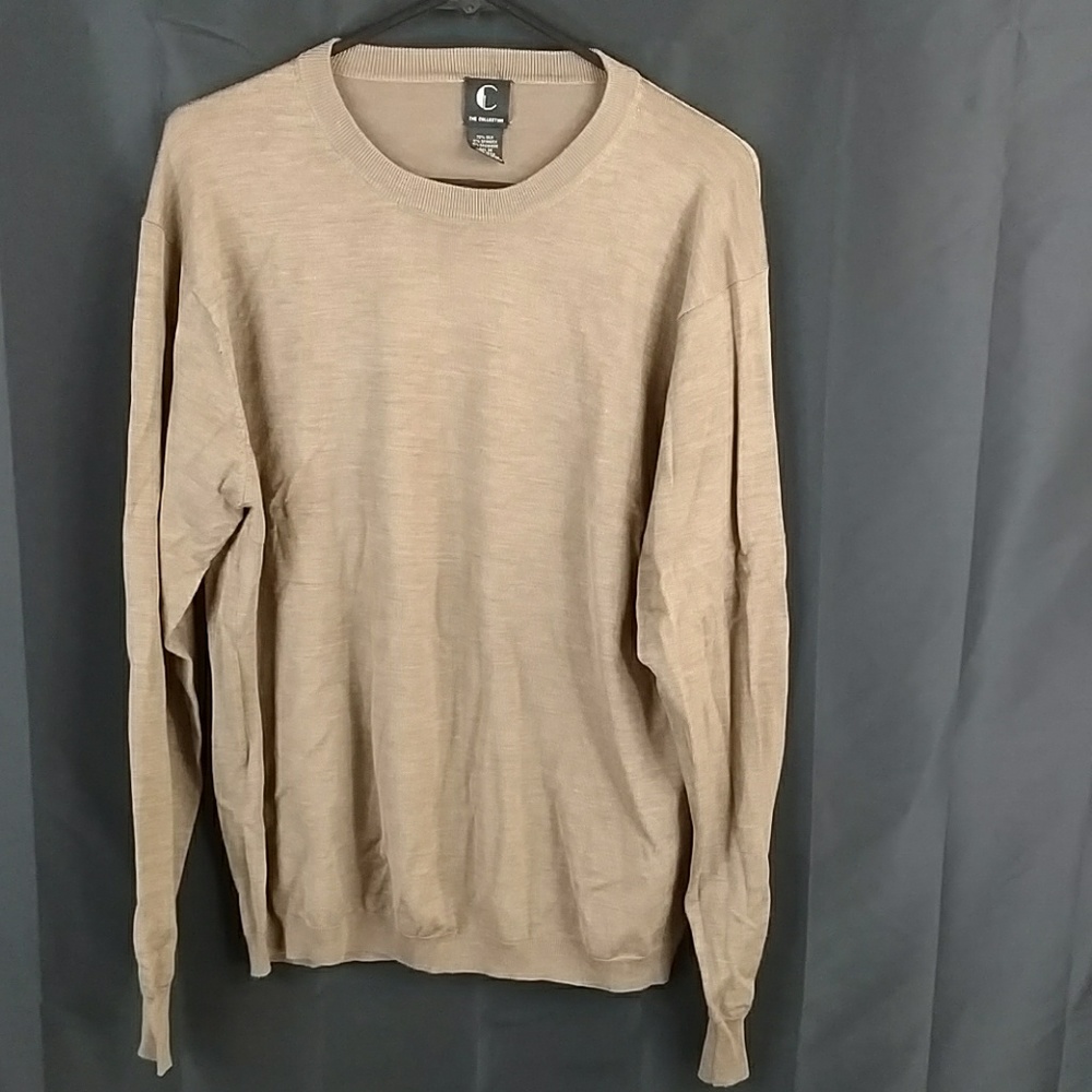 Brown and tan silk and Cashmere light sweater